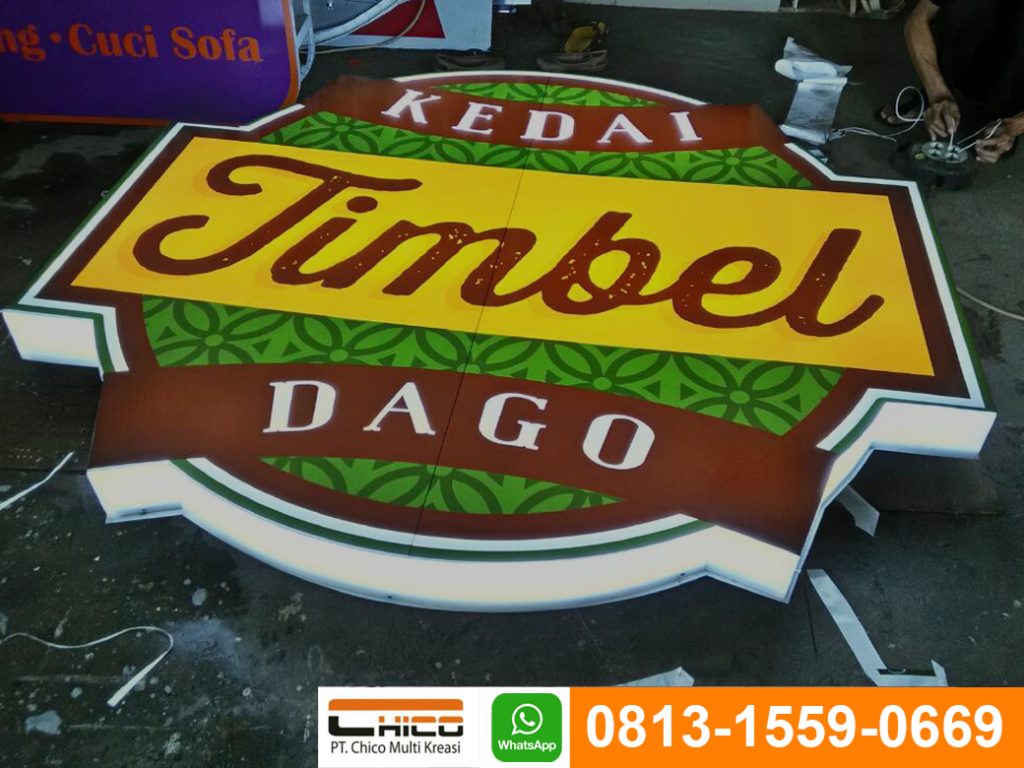 Contoh Desain untuk Neon Box Backlite Restoran Kedai Timbel