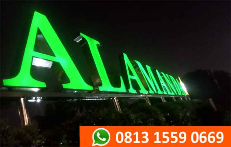 huruf timbul plat besi