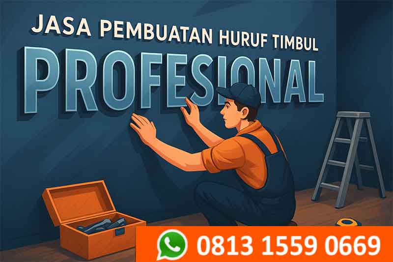 jasa pembuatan huruf timbul profesional