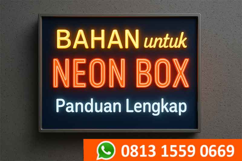 bahan untuk neon box